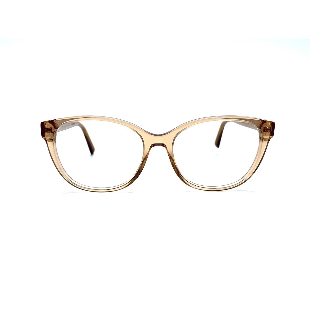 Versace Brown Clear Cat Eye Glasses Temple Medusa Italy MOD 3273 5304 54 16 140
